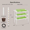 image:imageVIVOSUN Hydroponics Growing System 108 Plant Sites 3 Layers 12 FoodGrade PVCU Pipes Gardening System Grow Kit with Water Pump Timer Nest Basket and Sponge for Leafy Vegetables90