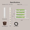 image:imageVIVOSUN Hydroponics Growing System 108 Plant Sites 3 Layers 12 FoodGrade PVCU Pipes Gardening System Grow Kit with Water Pump Timer Nest Basket and Sponge for Leafy Vegetables36Wall mounted