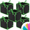 image:imageVIVOSUN 5 Pack 5 Gallon Square Grow Bags Thick Nonwoven Cubic Fabric Pots with Handles for Indoor and Outdoor Gardening10 Gallon
