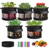 image:imageVIVOSUN 5Pack 7 Gallon Visible Potato Grow Bags Thick Fabric Potato Pots with 360 Visibility amp Harvest Window Potato Growing Containers Potato Planter Potato Planter for Growing Potatoes Black5