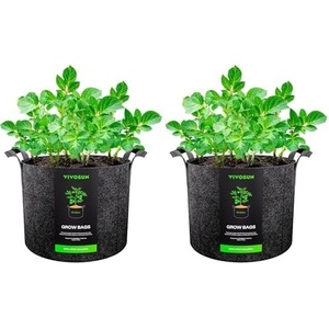 image:imageVIVOSUN 1 Pack 50 Gallon Grow Bag Fabric Pot with Handles for Growing Vegtables and Plants45 Gallon Pack of 2