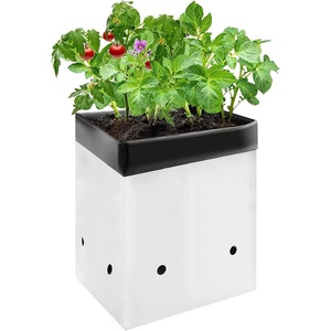 image:imageVIVOSUN 50Pack 5 Gallon Grow Bags for Plants BlackandWhite Thick Plastic Bags for Potting Seedlings and Rooting5 Gallon