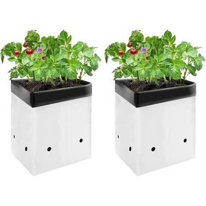 image:imageVIVOSUN 50Pack 5 Gallon Grow Bags for Plants BlackandWhite Thick Plastic Bags for Potting Seedlings and Rooting5 Gallon Pack of 2