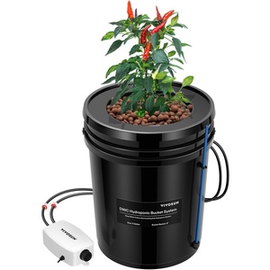 image:imageVIVOSUN DWC Hydroponics Grow System with Top Drip Kit 5Gallon Deep Water Culture Recirculating Drip Garden System with MultiPurpose Air Hose Air Pump and Air Stone 1 Bucket  Top Drip Kit1 Bucket  Top Drip Kit