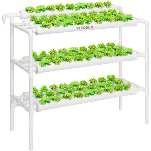 image:imageVIVOSUN Hydroponics Growing System 108 Plant Sites 3 Layers 12 FoodGrade PVCU Pipes Gardening System Grow Kit with Water Pump Timer Nest Basket and Sponge for Leafy Vegetables90