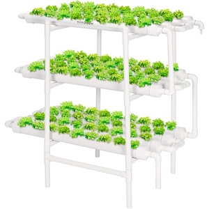 image:imageVIVOSUN Hydroponics Growing System 108 Plant Sites 3 Layers 12 FoodGrade PVCU Pipes Gardening System Grow Kit with Water Pump Timer Nest Basket and Sponge for Leafy Vegetables108 Plant Sites