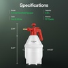 image:imageVIVOSUN 27oz Pump Sprayer Handheld Garden Water Sprayer Bottle with Adjustable Brass Nozzle for Spraying Plants Flowers Weeds and Cleaning GreenRed