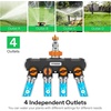 image:imageVIVOSUN Garden Hose Splitter 4 Way Heavy Duty Water Hose Connector 34 Water Hose Manifold Faucet Adapter with Comfortable Rubberized Grip for Drip Irrigation Lawns34 inch