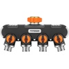 image:imageVIVOSUN Garden Hose Splitter 4 Way Heavy Duty Water Hose Connector 34 Water Hose Manifold Faucet Adapter with Comfortable Rubberized Grip for Drip Irrigation Lawns34 inch