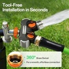 image:imageVIVOSUN Garden Hose Splitter 4 Way Heavy Duty Water Hose Connector 34 Water Hose Manifold Faucet Adapter with Comfortable Rubberized Grip for Drip Irrigation Lawns2way Pack of 2