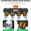 image:imageVIVOSUN Garden Hose Splitter 4 Way Heavy Duty Water Hose Connector 34 Water Hose Manifold Faucet Adapter with Comfortable Rubberized Grip for Drip Irrigation Lawns34 inch