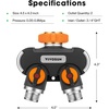 image:imageVIVOSUN Garden Hose Splitter 4 Way Heavy Duty Water Hose Connector 34 Water Hose Manifold Faucet Adapter with Comfortable Rubberized Grip for Drip Irrigation Lawns2way
