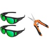 image:imageVIVOSUN 2Pack Indoor Hydroponics LED Grow Room Glasses and 65 Inch Gardening Scissors Hand Pruner Pruning Shear with Straight Stainless Steel Blades Orange 1Pack