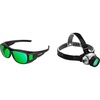 image:imageVIVOSUN Indoor Hydroponics LED Grow Room Glasses and 19Bulb High Intensity LED Green Light Grow Room Headlight