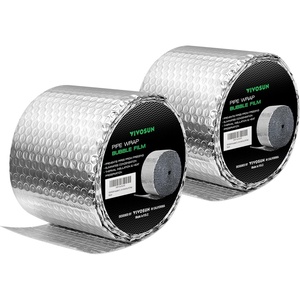 image:imageVIVOSUN Double Bubble Foil Insulation Roll 6 x 25 ft Reflective HVAC Pipe amp Duct Wrap Weatherproof Thermal Insulation for Attics Windows Garages2Pack