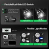 image:imageVIVOSUN 2Pack Jewelry Loupe 30X and 60X Foldable Magnifier UVLED Lights Desktop Loupe with LED amp UV Lights for Jewelry Gems Watches Coins and Stamps Black3Pack Square  Triangle Set