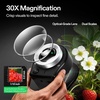 image:imageVIVOSUN 2Pack Jewelry Loupe 30X and 60X Foldable Magnifier UVLED Lights Desktop Loupe with LED amp UV Lights for Jewelry Gems Watches Coins and Stamps Black2Pack Round  Triangle Set