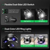 image:imageVIVOSUN 2Pack Jewelry Loupe 30X and 60X Foldable Magnifier UVLED Lights Desktop Loupe with LED amp UV Lights for Jewelry Gems Watches Coins and Stamps Black2Pack Round  Triangle Set