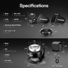 image:imageVIVOSUN 2Pack Jewelry Loupe 30X and 60X Foldable Magnifier UVLED Lights Desktop Loupe with LED amp UV Lights for Jewelry Gems Watches Coins and Stamps Black2Pack Round  Triangle Set