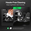 image:imageVIVOSUN 2Pack Jewelry Loupe 30X and 60X Foldable Magnifier UVLED Lights Desktop Loupe with LED amp UV Lights for Jewelry Gems Watches Coins and Stamps Black3Pack Square  Triangle Set