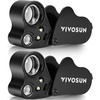 image:imageVIVOSUN 30X 60X Illuminated Jewelers Loupe Foldable Magnifier with LED Light for Jewelry Gems Watches Coins Stamps Antiques WhiteBlack