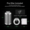 image:imageVIVOSUN 4 Inch Air Carbon Filter Smellines Control with Australia Virgin Charcoal for Inline Duct Fan Grow Tent Prefilter Included Reversible Flange 4 x 12Silver