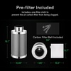 image:imageVIVOSUN 4 Inch Air Carbon Filter Smellines Control with Australia Virgin Charcoal for Inline Duct Fan Grow Tent Prefilter Included Reversible Flange 4 x 12Silver