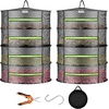 image:imageVIVOSUN 4Layer Mesh Drying Rack Hanging Design with Green Zippers for Dehydrating Indoor and Outdoor Pruning Shears Included4 Layer