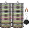image:imageVIVOSUN 4Layer Mesh Drying Rack Hanging Design with Green Zippers for Dehydrating Indoor and Outdoor Pruning Shears Included6 Layer