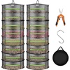 image:imageVIVOSUN 4Layer Mesh Drying Rack Hanging Design with Green Zippers for Dehydrating Indoor and Outdoor Pruning Shears Included8 Layer