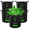 image:imageVIVOSUN 5Pack 10 Gallon Plant Grow Bags Heavy Duty Thickened Nonwoven Fabric Pots with HandlesBlack