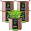 image:imageVIVOSUN 5Pack 10 Gallon Plant Grow Bags Heavy Duty Thickened Nonwoven Fabric Pots with HandlesTan