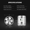 image:imageVIVOSUN 8 Inch Inline Duct Fan 420 CFM HVAC Exhaust Ventilation Fan with Low Noise for Basements Bathrooms Kitchens and Attics Silver8 No Speed Controller Pack of 2