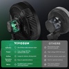 image:imageVIVOSUN AeroWave E6 Gen2 Grow Tent Clip Fan 6 EC Motor Smart Control Powerful Oscillating Fan Local Timer Weatherproof IP54 for Hydroponics Circulation Cooling Black9 Clip Fan2 Pack