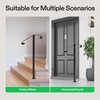 image:imageVIVOSUN Outdoor Handrail 54 x 36 Fits 14 Steps Wrought Iron Stair Railing with Curved Ends OneStep Assembly BlackBlack