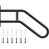 image:imageVIVOSUN Outdoor Handrail 54 x 36 Fits 14 Steps Wrought Iron Stair Railing with Curved Ends OneStep Assembly BlackBlack
