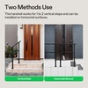 image:imageVIVOSUN Outdoor Handrail 54 x 36 Fits 14 Steps Wrought Iron Stair Railing with Curved Ends OneStep Assembly BlackBlack