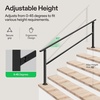 image:imageVIVOSUN Outdoor Handrail 54 x 36 Fits 14 Steps Wrought Iron Stair Railing with Curved Ends OneStep Assembly BlackBlack