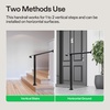 image:imageVIVOSUN Outdoor Handrail 54 x 36 Fits 14 Steps Wrought Iron Stair Railing with Curved Ends OneStep Assembly BlackBlack