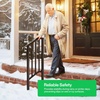 image:imageVIVOSUN Outdoor Handrail 54 x 36 Fits 14 Steps Wrought Iron Stair Railing with Curved Ends OneStep Assembly BlackBlack