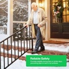image:imageVIVOSUN Outdoor Handrail 54 x 36 Fits 14 Steps Wrought Iron Stair Railing with Curved Ends OneStep Assembly BlackBlack