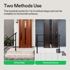 image:imageVIVOSUN Outdoor Handrail 54 x 36 Fits 14 Steps Wrought Iron Stair Railing with Curved Ends OneStep Assembly BlackBlack