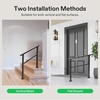 image:imageVIVOSUN Outdoor Handrail 54 x 36 Fits 14 Steps Wrought Iron Stair Railing with Curved Ends OneStep Assembly BlackBlack