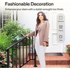 image:imageVIVOSUN Outdoor Handrail 54 x 36 Fits 14 Steps Wrought Iron Stair Railing with Curved Ends OneStep Assembly BlackBlack