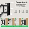 image:imageVIVOSUN Outdoor Handrail 54 x 36 Fits 14 Steps Wrought Iron Stair Railing with Curved Ends OneStep Assembly BlackBlack