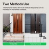 image:imageVIVOSUN Outdoor Handrail 54 x 36 Fits 14 Steps Wrought Iron Stair Railing with Curved Ends OneStep Assembly BlackBlack