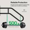 image:imageVIVOSUN Outdoor Handrail 54 x 36 Fits 14 Steps Wrought Iron Stair Railing with Curved Ends OneStep Assembly BlackBlack