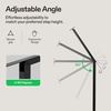 image:imageVIVOSUN Outdoor Handrail 54 x 36 Fits 14 Steps Wrought Iron Stair Railing with Curved Ends OneStep Assembly BlackBlack