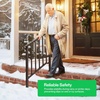 image:imageVIVOSUN Outdoor Handrail 54 x 36 Fits 14 Steps Wrought Iron Stair Railing with Curved Ends OneStep Assembly BlackBlack