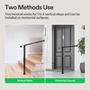 image:imageVIVOSUN Outdoor Handrail 54 x 36 Fits 14 Steps Wrought Iron Stair Railing with Curved Ends OneStep Assembly BlackBlack